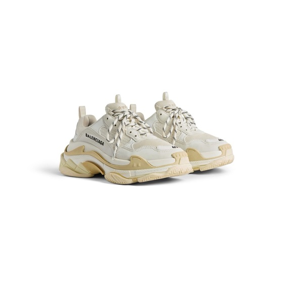 BALENCIAGA WOMEN'S TRIPLE S SNEAKER IN WHITE - Picture 5 of 12